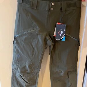 Men's Black Diamond RECON Stretch Ski Pants Size Large NWT - Dark Moss